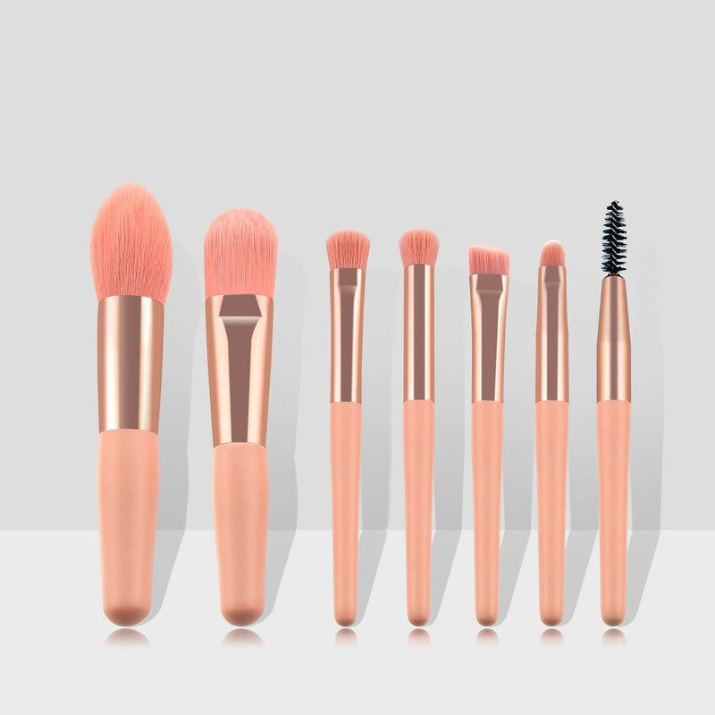 7/8pcs Little Cute Pink Makeup Brushes Set