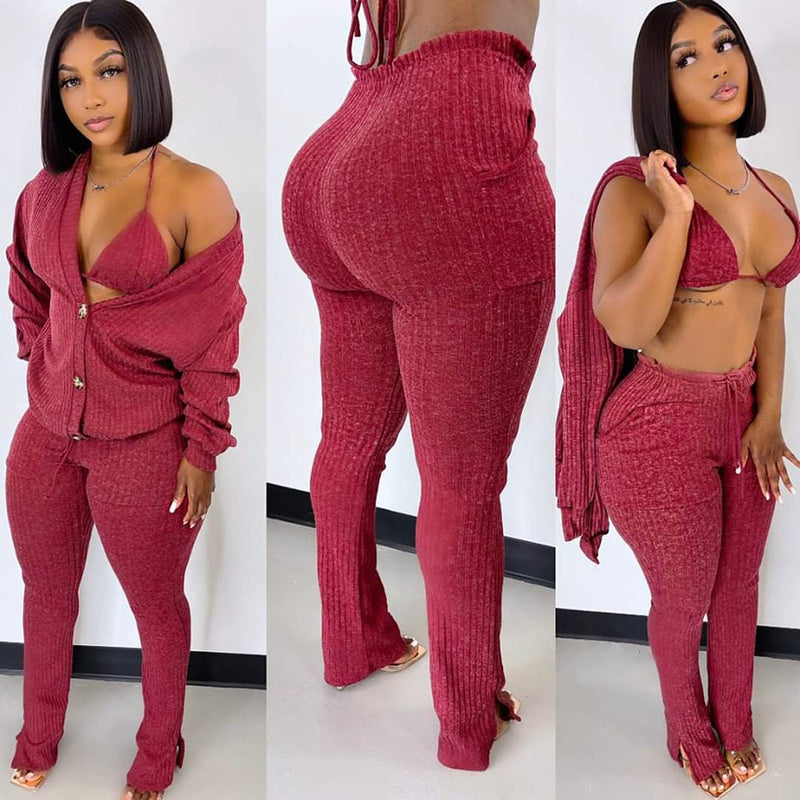 Knitted 3 piece set