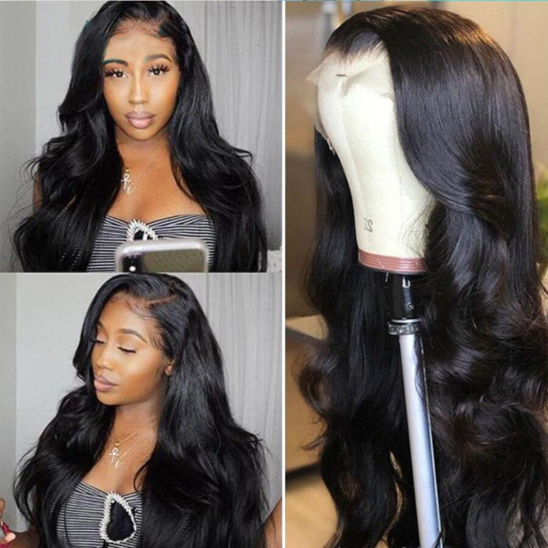 Body Wave Lace Front Human Hair Wigs Pre Plucked 13x6 Lace Front Wigs For Black Women Brazian Newa Hair Remy Wigs Bleached KNots