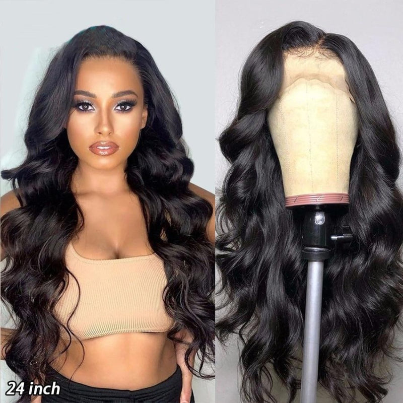 Body Wave Lace Front Human Hair Wigs Pre Plucked 13x6 Lace Front Wigs For Black Women Brazian Newa Hair Remy Wigs Bleached KNots