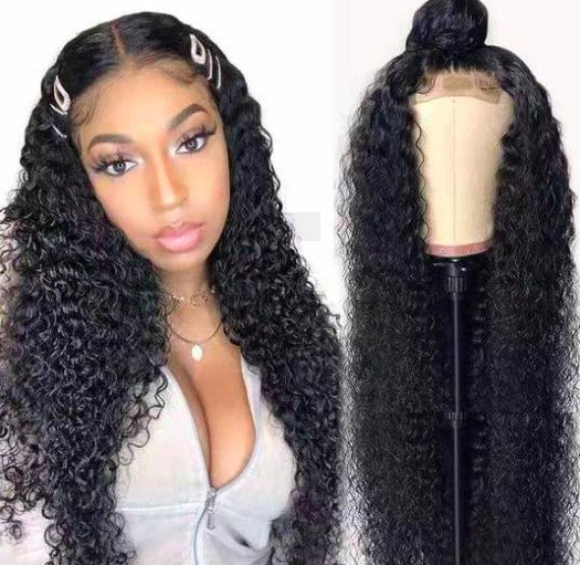 HD Transparent Lace Frontal Curly Remy Human  Wig