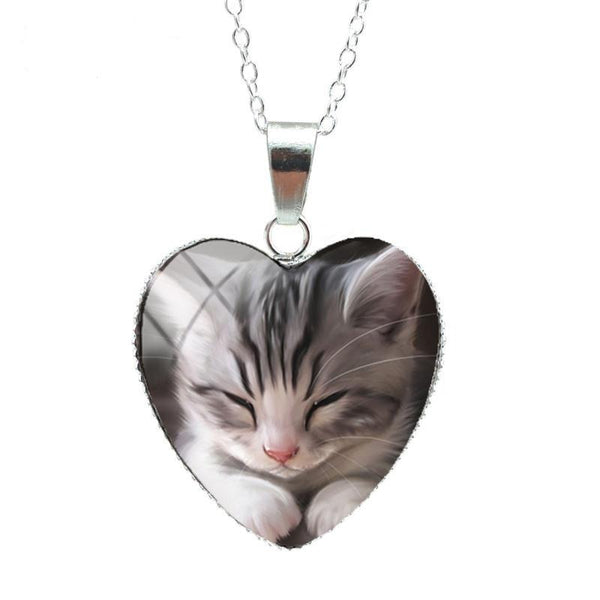 Cats Heart Pendant Jewelry