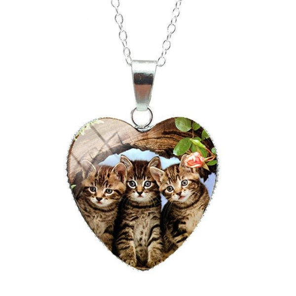 Cats Heart Pendant Jewelry