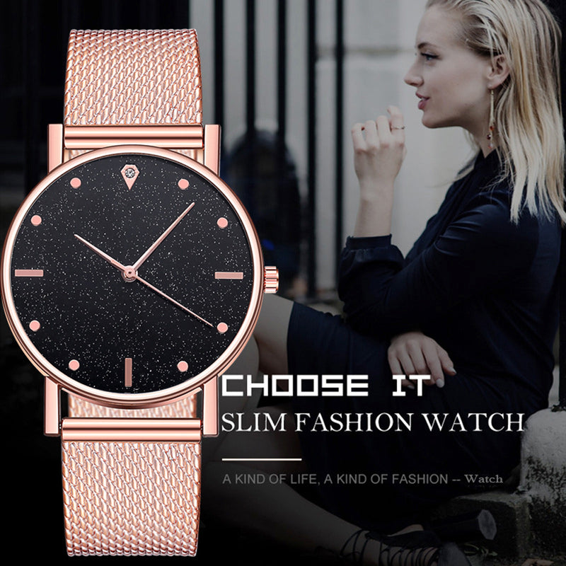 Women's Stainless Steel Quartz Analog Wrist Watch